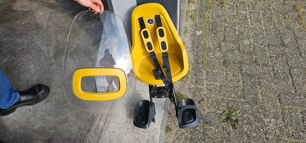Bobike fietsstoeltjes voor en achter met windscherm okergeel, Fietsen en Brommers, Fietsaccessoires | Fietsstoeltjes, Ophalen