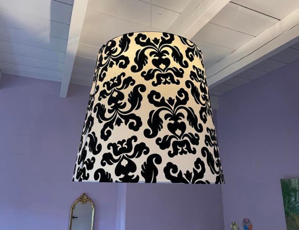 6 x Moderne lampenkap met barok print voor plafondlamp, Ophalen, Wit, Rond, Nieuw