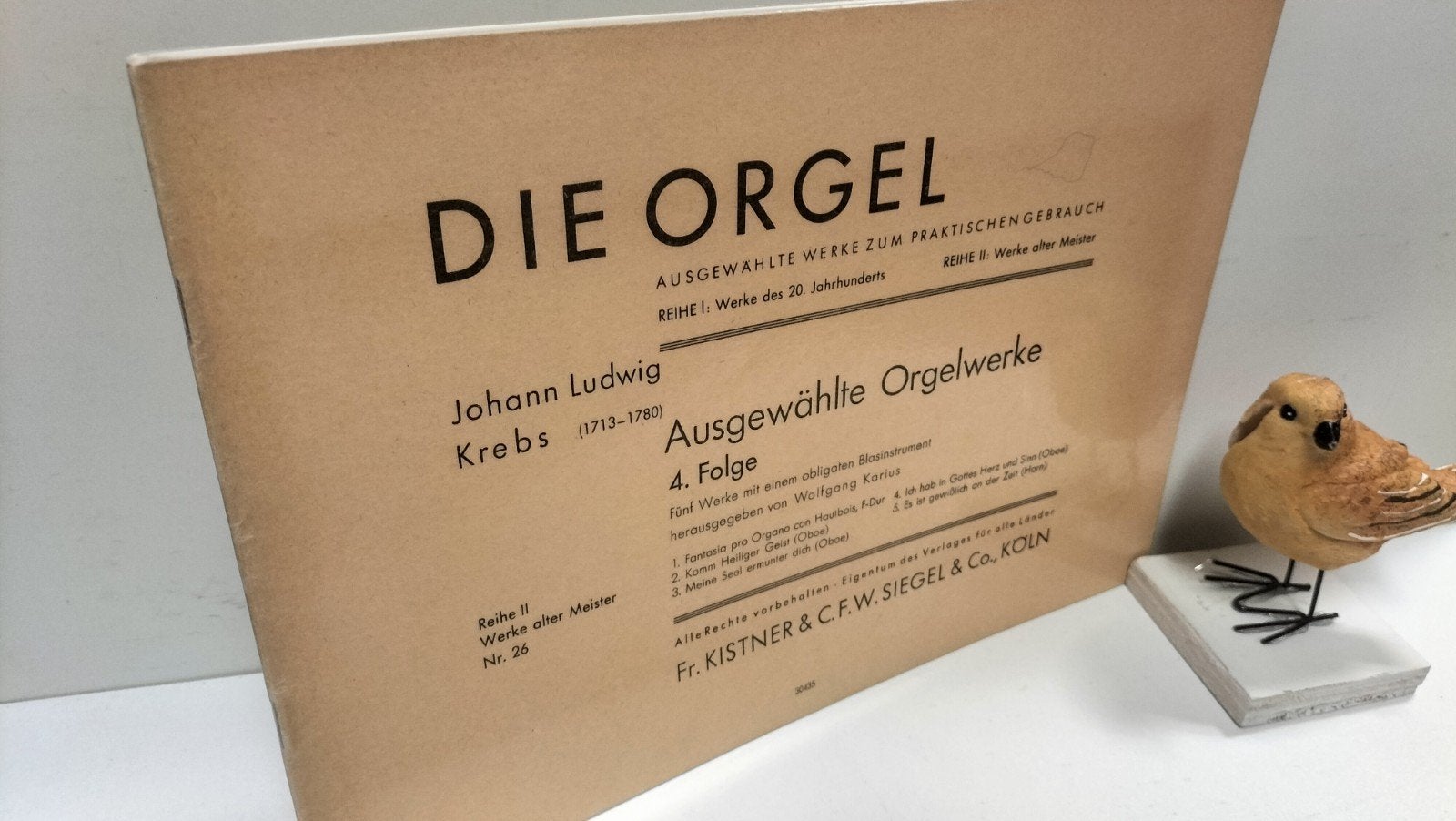 Krebs, J.L.; Ausgewählte orgelwerke 4. folge, Muziek en Instrumenten, Bladmuziek, Gebruikt, Ophalen of Verzenden, Artiest of Componist