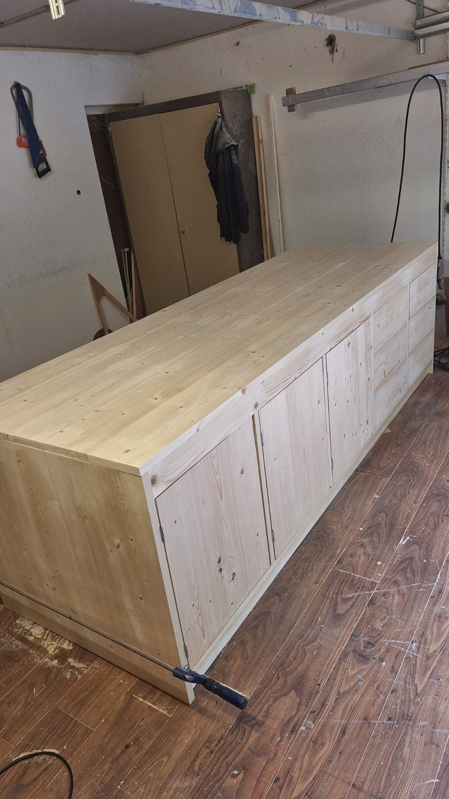 keukeneiland van terug gedroogd en geschaafd hout, Huis en Inrichting, Keuken | Keukenelementen, Ophalen, Nieuw
