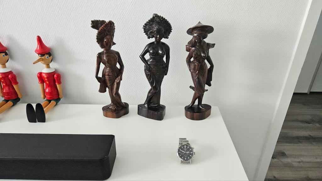 Te koop puntgave authentieke Indonesische houten beelden., Ophalen of Verzenden, Zo goed als nieuw, Mens