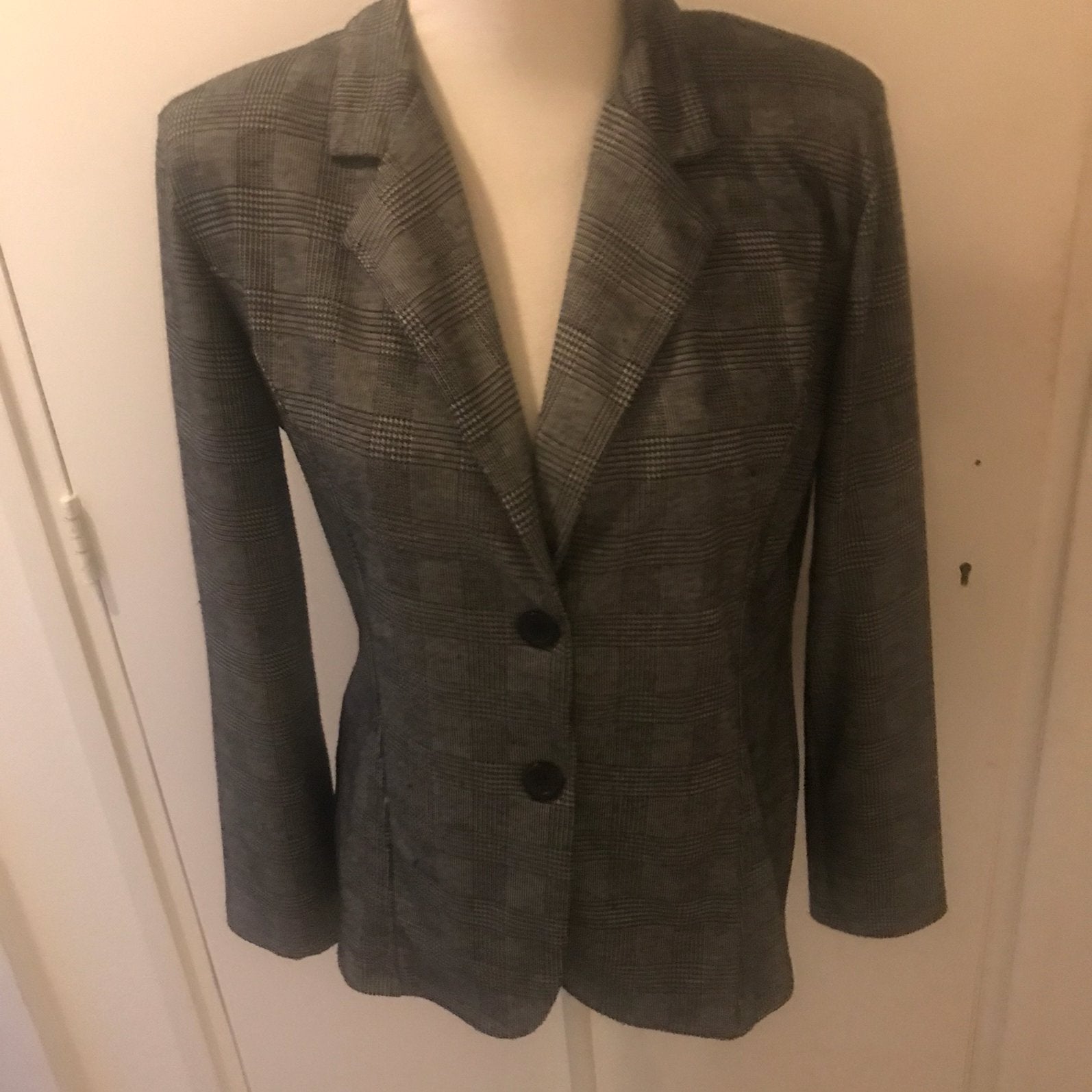Blazer kleur grijs met zwart geruit XL, Maat 46/48 (XL) of groter, Nieuw, Ophalen of Verzenden, Jasje