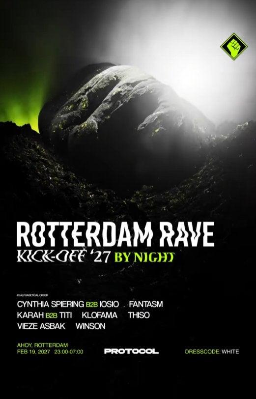 Rotterdam Rave 'Kick Off 2027 By Night' x PROTOCOL, Tickets en Kaartjes, Drie personen of meer