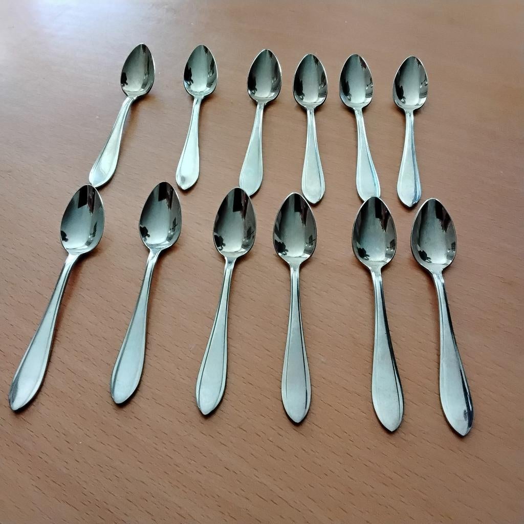12 advocaat lepeltjes,  likeur lepeltjes Gero Zilmeta, Antiek en Kunst, Antiek | Bestek, Ophalen of Verzenden