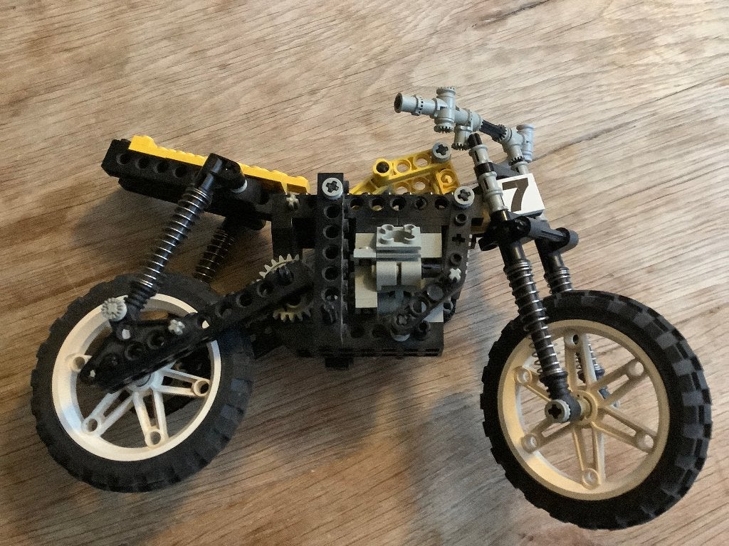 Lego Technic Motorfiets 8838. Gebruikt, grotendeels compleet, Gebruikt, Lego, Ophalen of Verzenden, Technic