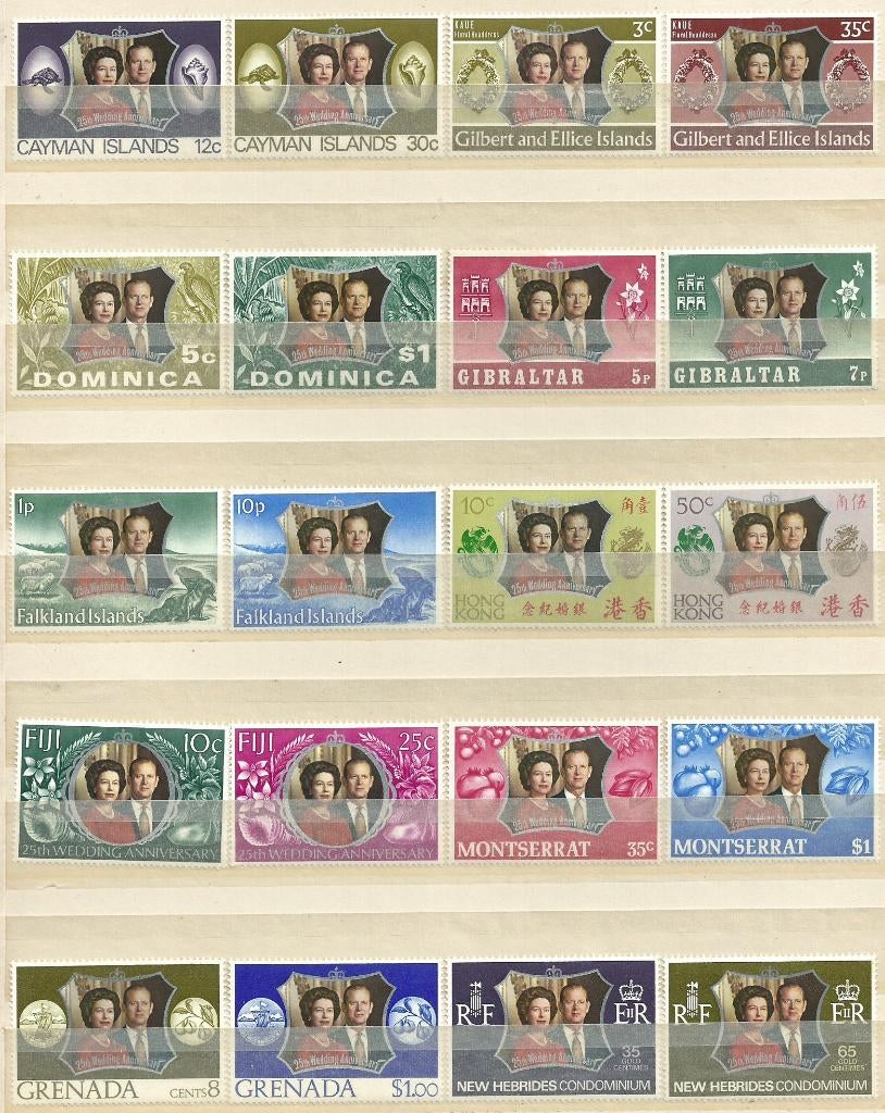 25 JARIG HUWELIJKS JUBILEUM ENGELS KONINGS HUIS, Ophalen of Verzenden, Nieuw, Buitenland, Postzegel(s) of Munt(en)