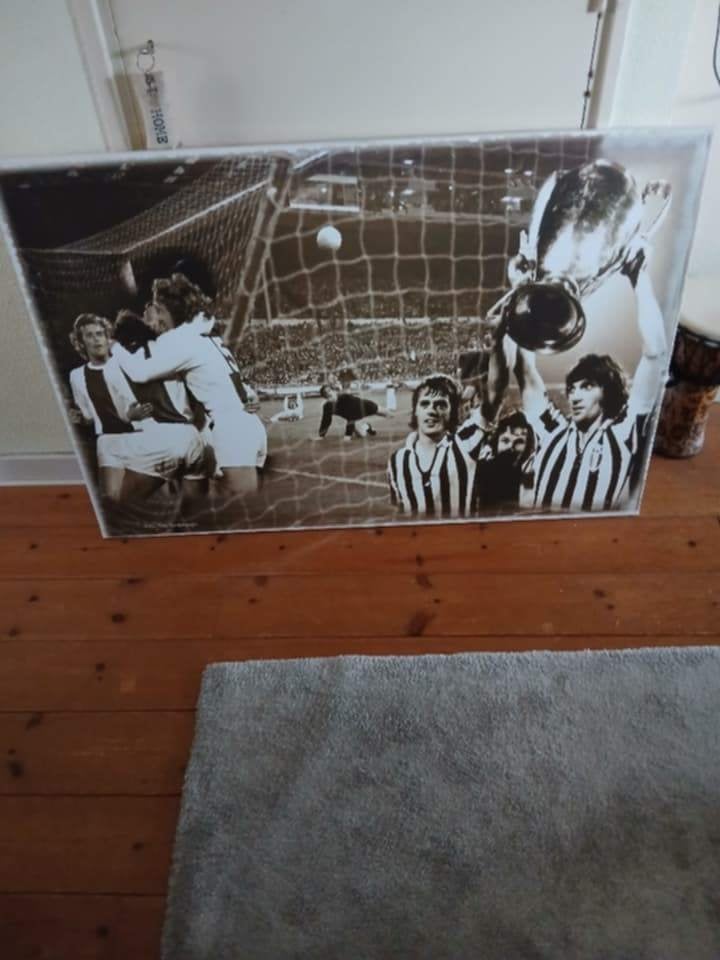 Grote Ajax foto in lijst canvas van Cor Mooy, Ophalen, Zo goed als nieuw, Ajax, Overige typen