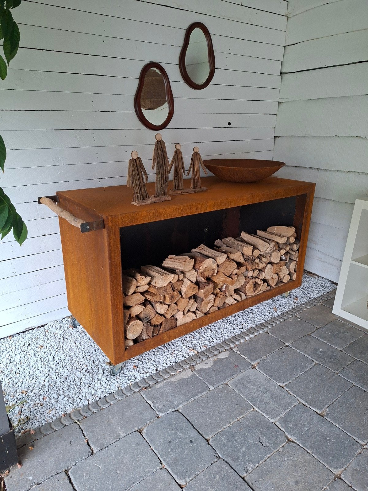 cortenstaal bak groot bbq bloembak vuurschaal, Ophalen, Gebruikt, Metaal, Tuin