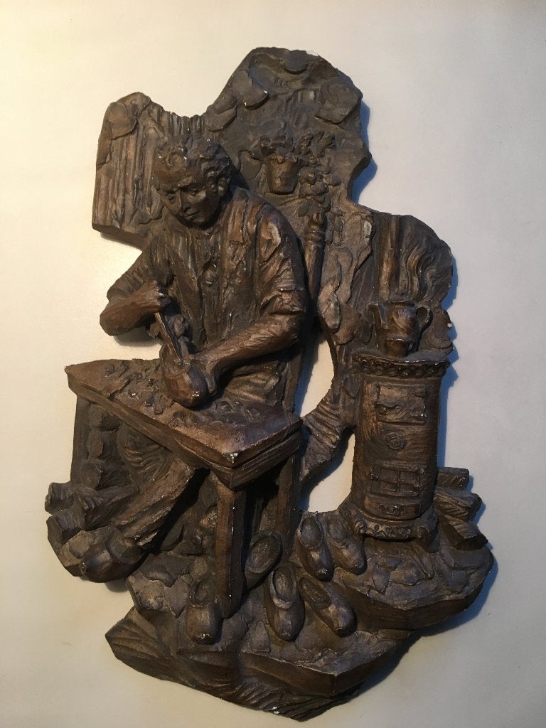 Wanddecoratie klompenmaker, Ophalen of Verzenden, Zo goed als nieuw