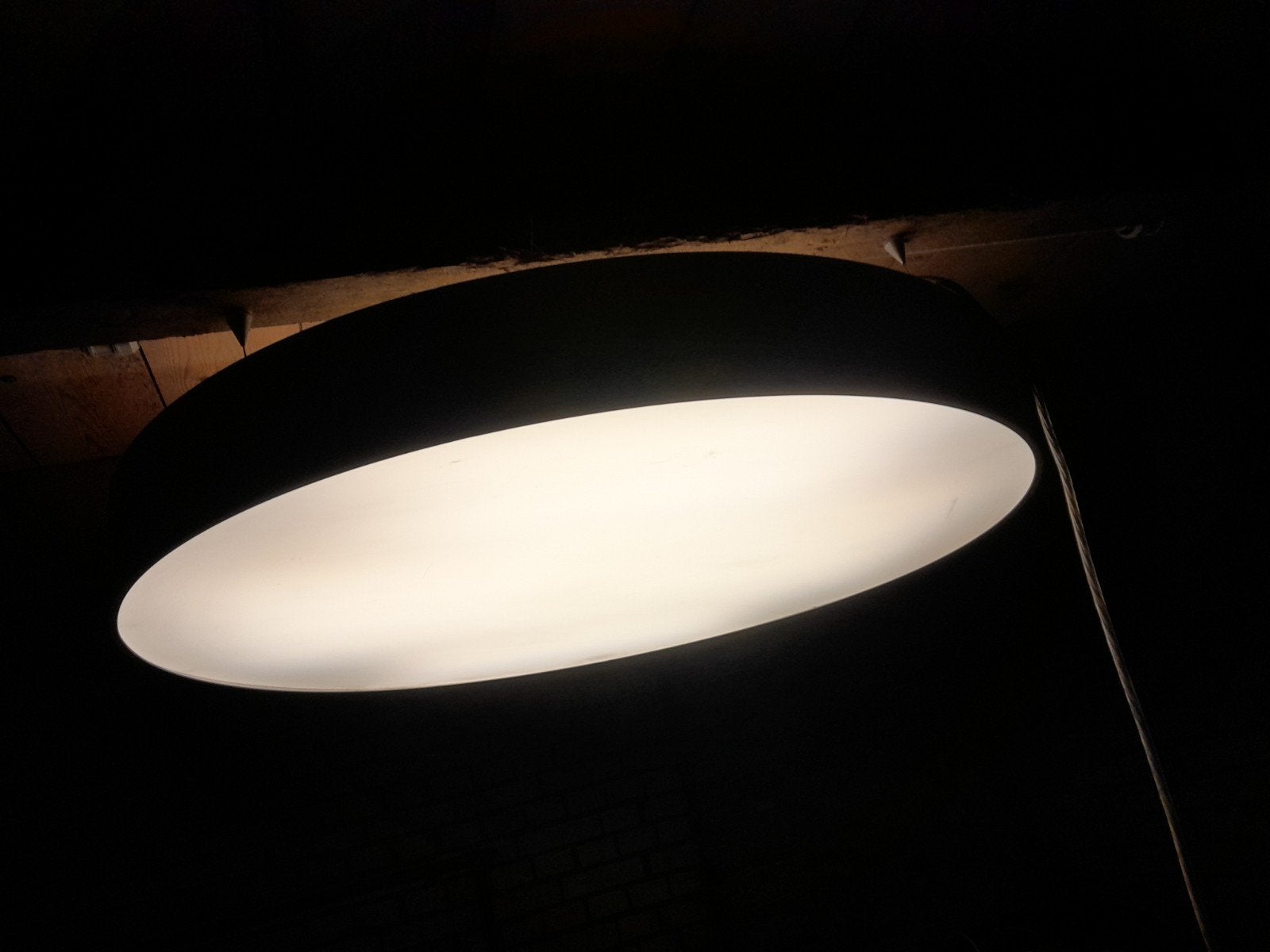 Zeer grote design lamp wit 95 cm, Ophalen, Zo goed als nieuw, Kunststof, Modern