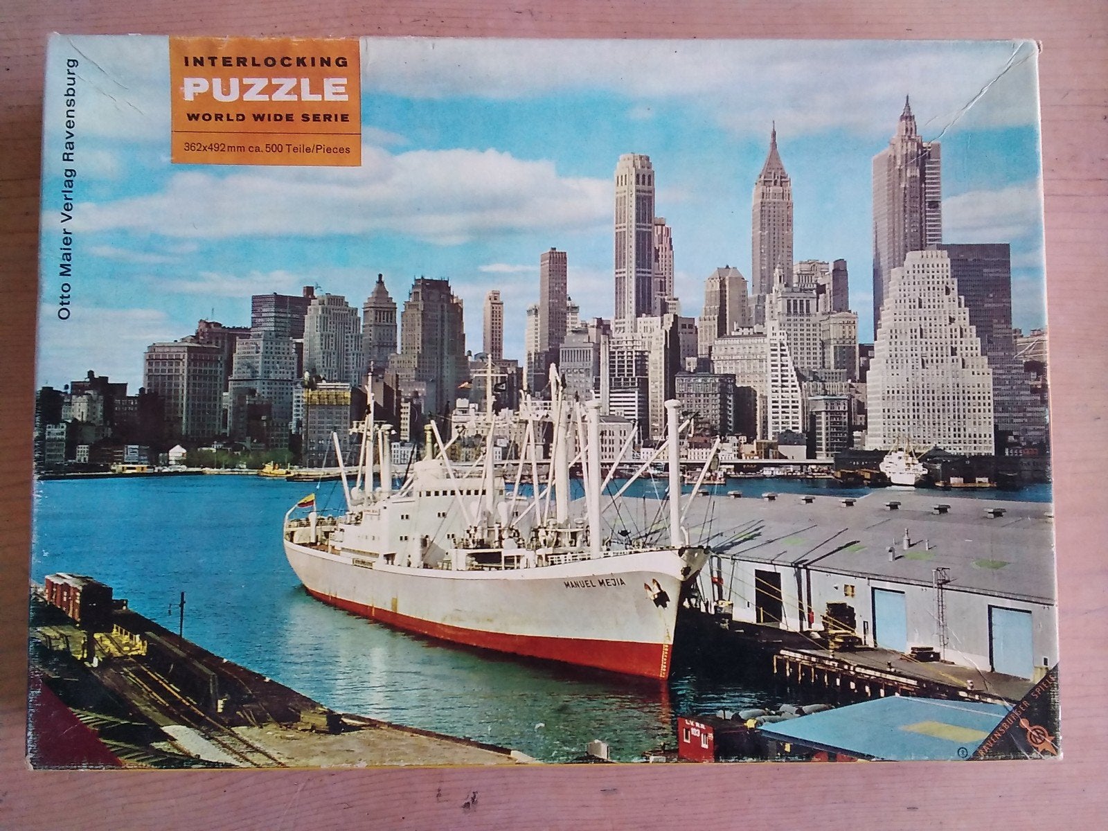 Otto Maier Ravensburger New York puzzel 1964, Hobby en Vrije tijd, Verzenden, 500 t/m 1500 stukjes, Gebruikt