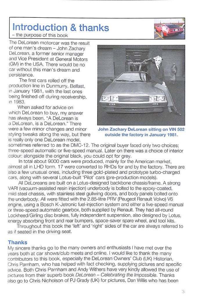 DeLorean DMC-12 1981 to 1983, Verzenden