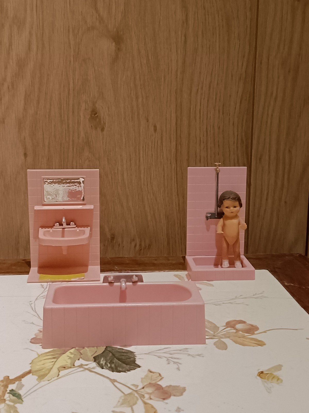 Vintage badkamer set Poppenhuis jaren '60, Ophalen of Verzenden, Gebruikt, Poppenhuis