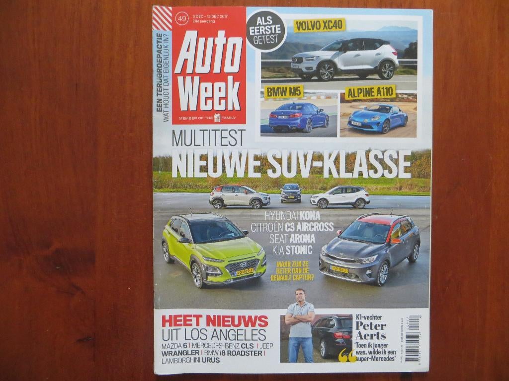 Autoweek 49 2017 BMW M5, Alpine A100, Volvo XC40, Kona, Ophalen of Verzenden, Nieuw, BMW