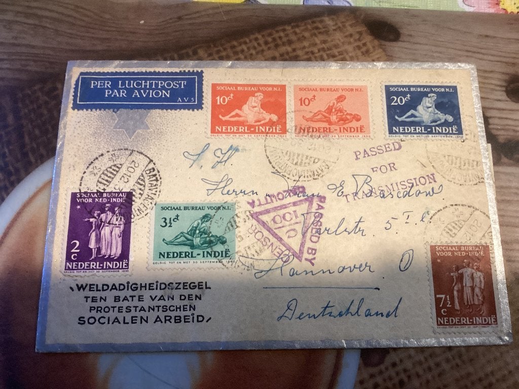 No4331 Voorloper Gepruft Weldadigheidszegel Ned. Indie  20-1, Postzegels en Munten, Ophalen of Verzenden, Beschreven, Nederland