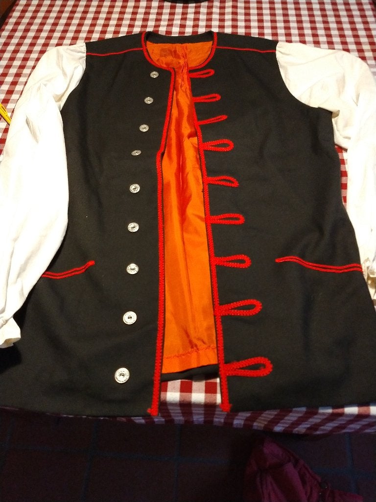 Muzikanten broek en blouse en sokken. Broek lengte 92cm, Ophalen of Verzenden, Gedragen, Carnaval, Kleding