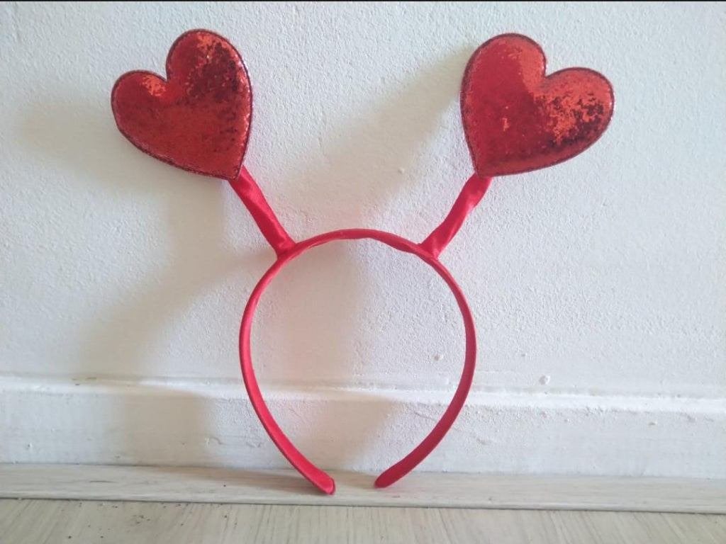 GRATIS Hartjes haarband voor verkleden, Rood, Ophalen, Haarband, Rood, Onbekend