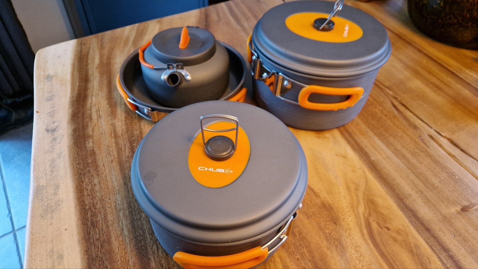 Chub Outdoor Pannenset - Ideaal voor Kamperen, Ophalen of Verzenden, Zo goed als nieuw
