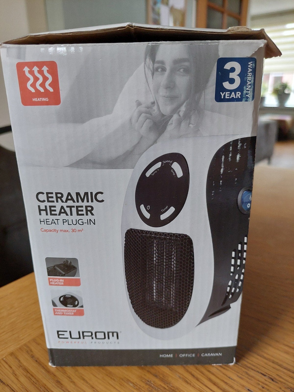 Eurom Keramische Kachel Plug-in - Compact en Efficiënt, Ophalen, Zo goed als nieuw