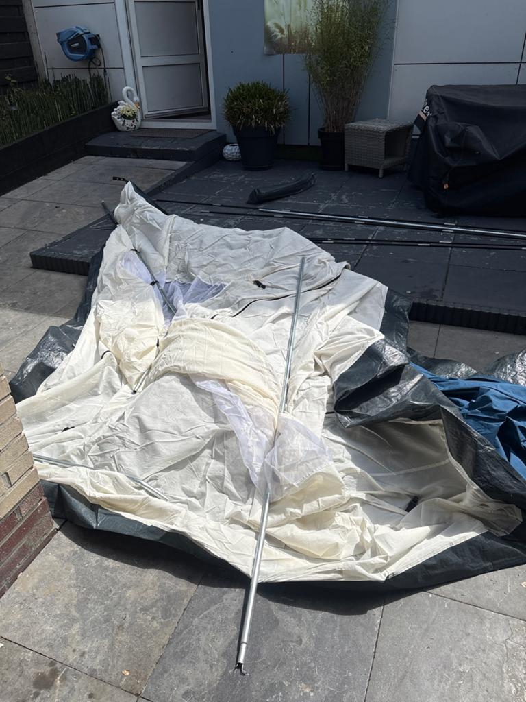 De Vrijbuiter Noordzee 5 Deluxe Polycotton tent 5 persoons, Caravans en Kamperen, Tenten, Ophalen, Zo goed als nieuw, Tot en met 5