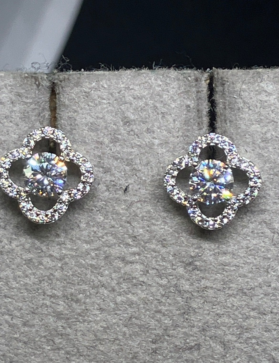 Zilver 925 setje met Moissaniet (lab made diamant), Zilver en edelstenen, Info@zilver.com, Wit, Nieuw