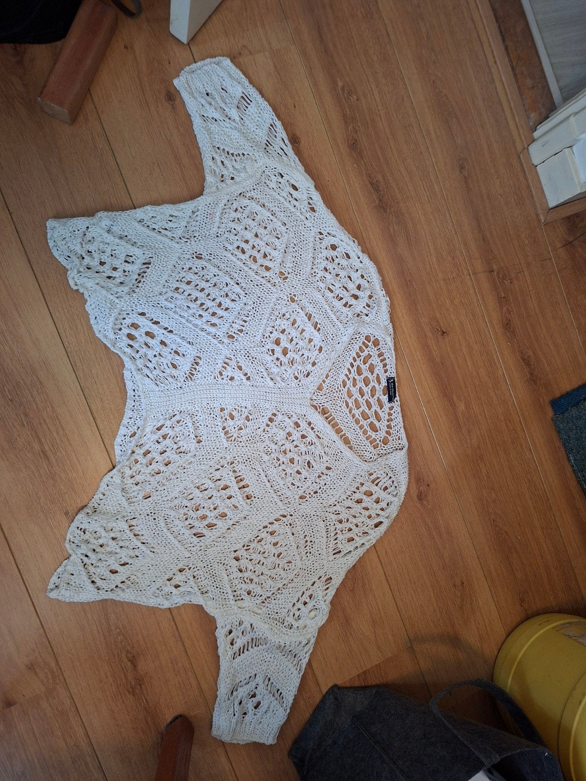 Mooi gebreid shirt maat XL BOHEMIAN, Wit, Maat 46/48 (XL) of groter, Ophalen of Verzenden, Zo goed als nieuw