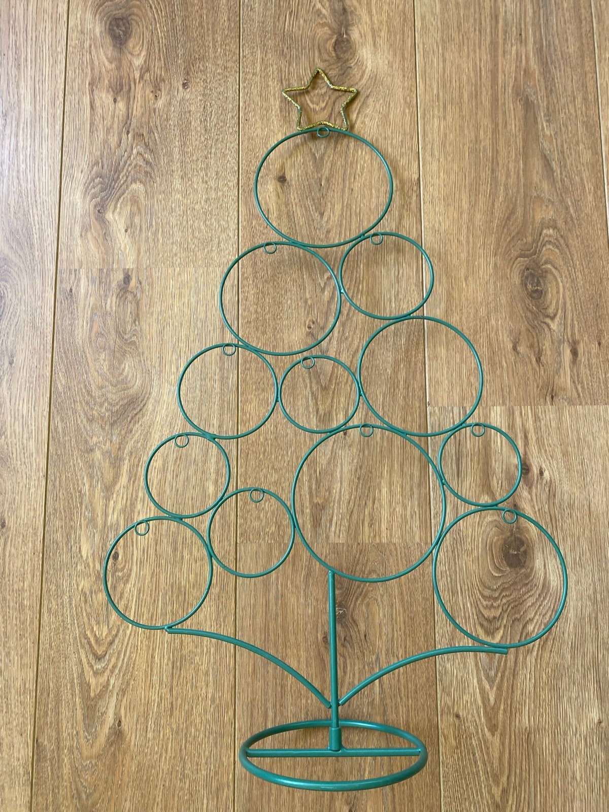 Kerstboom standaard groen met gouden ster 36 x 16 x 58 cm, Ophalen of Verzenden, Nieuw