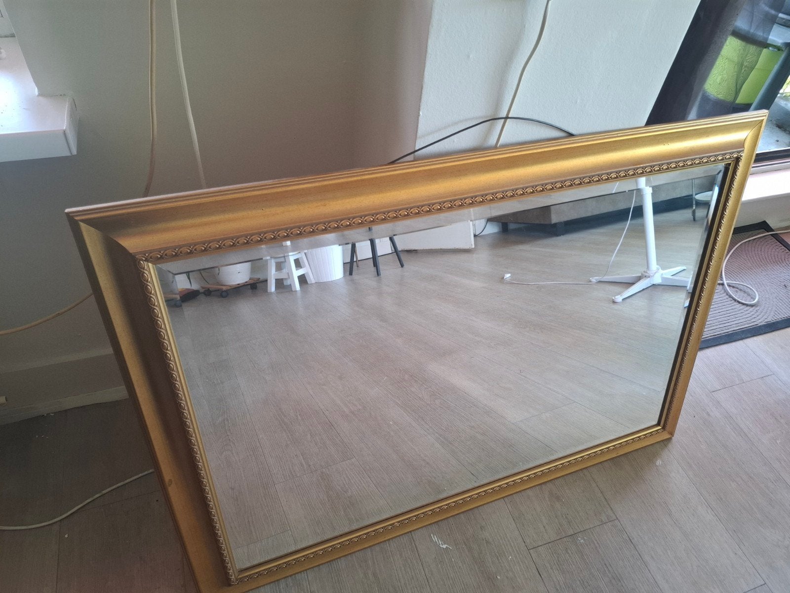 spiegel prachtig geslepen glas, Huis en Inrichting, Woonaccessoires | Spiegels, Ophalen, Zo goed als nieuw, 100 tot 125 cm, Minder dan 100 cm