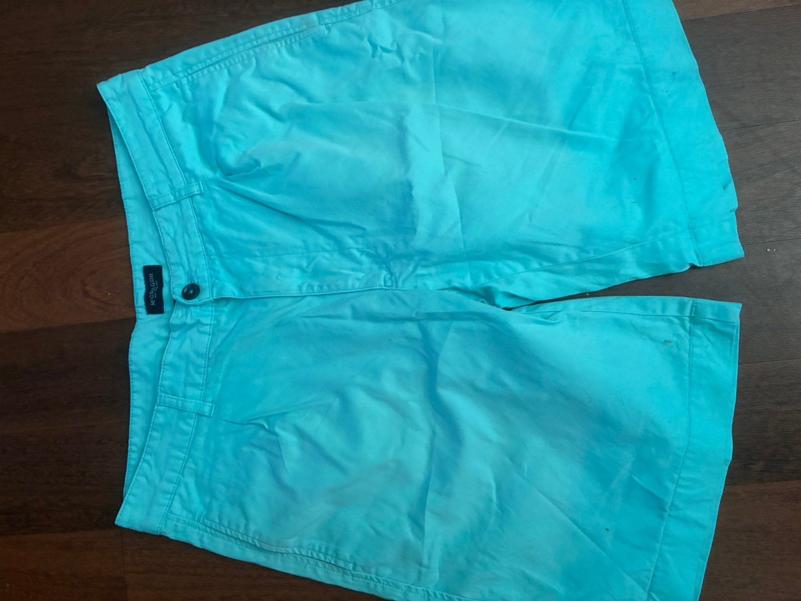 Turquoise korte broek katoen McGregor maat 52 zomerbroek, Ophalen of Verzenden, Maat 52/54 (L), Blauw