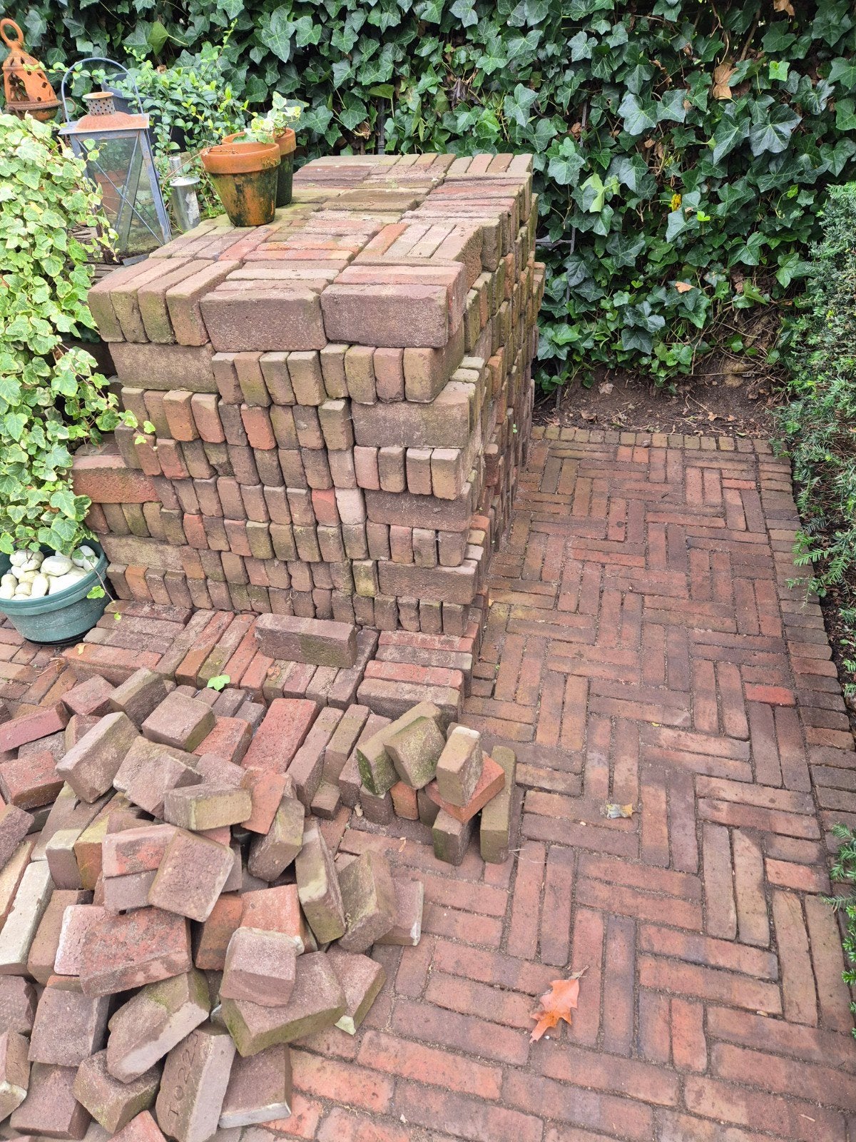 Gebruikte oude waaltjes 7,5 m2 voor tuin of oprit, Ophalen, Overige materialen, Klinkers, 5 tot 10 m²