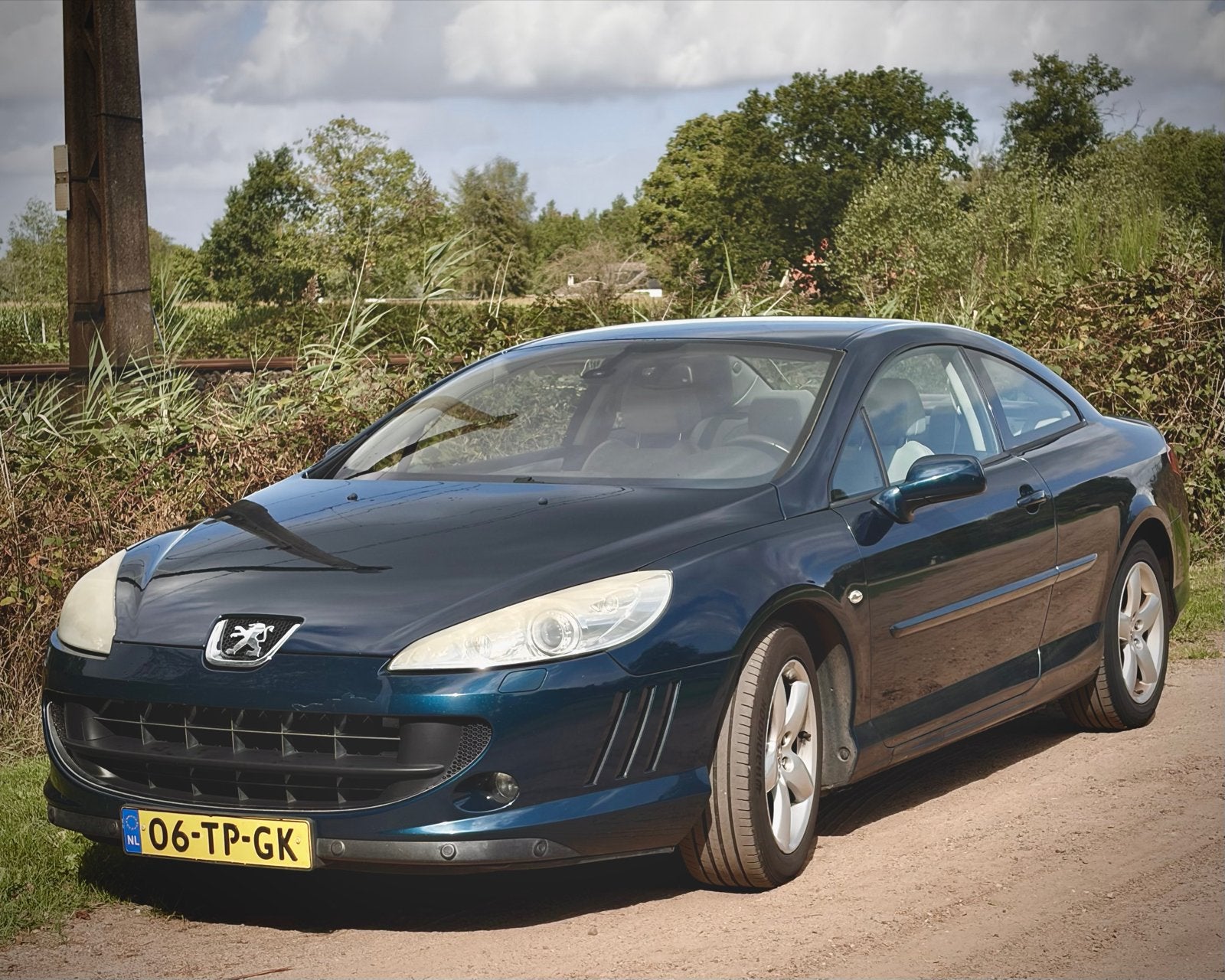 Peugeot 407 2.2 16V Coupe 2006 Blauw, Auto's, Voorwielaandrijving, 1390 kg, 2230 cc, 4 cilinders