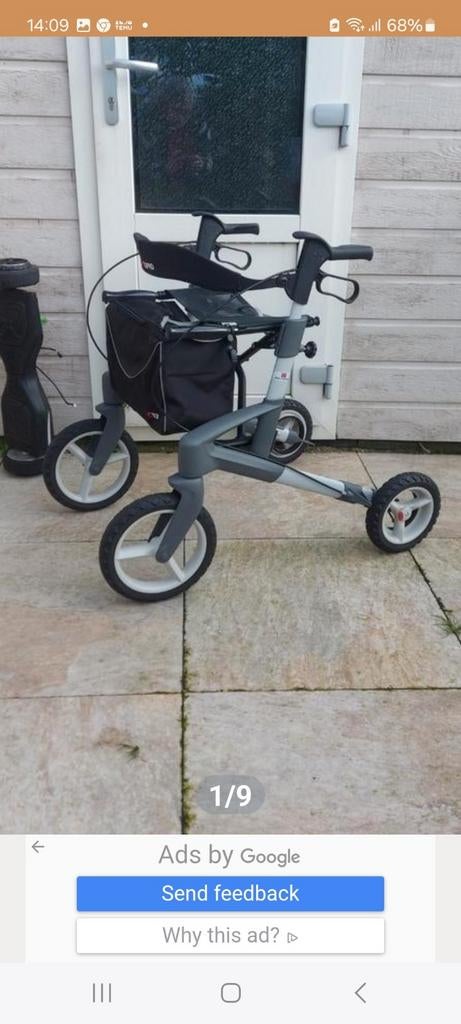 Topro troja olympos nog 1  zwart  ATR nieuw grote rollator, Ophalen of Verzenden, Lichtgewicht