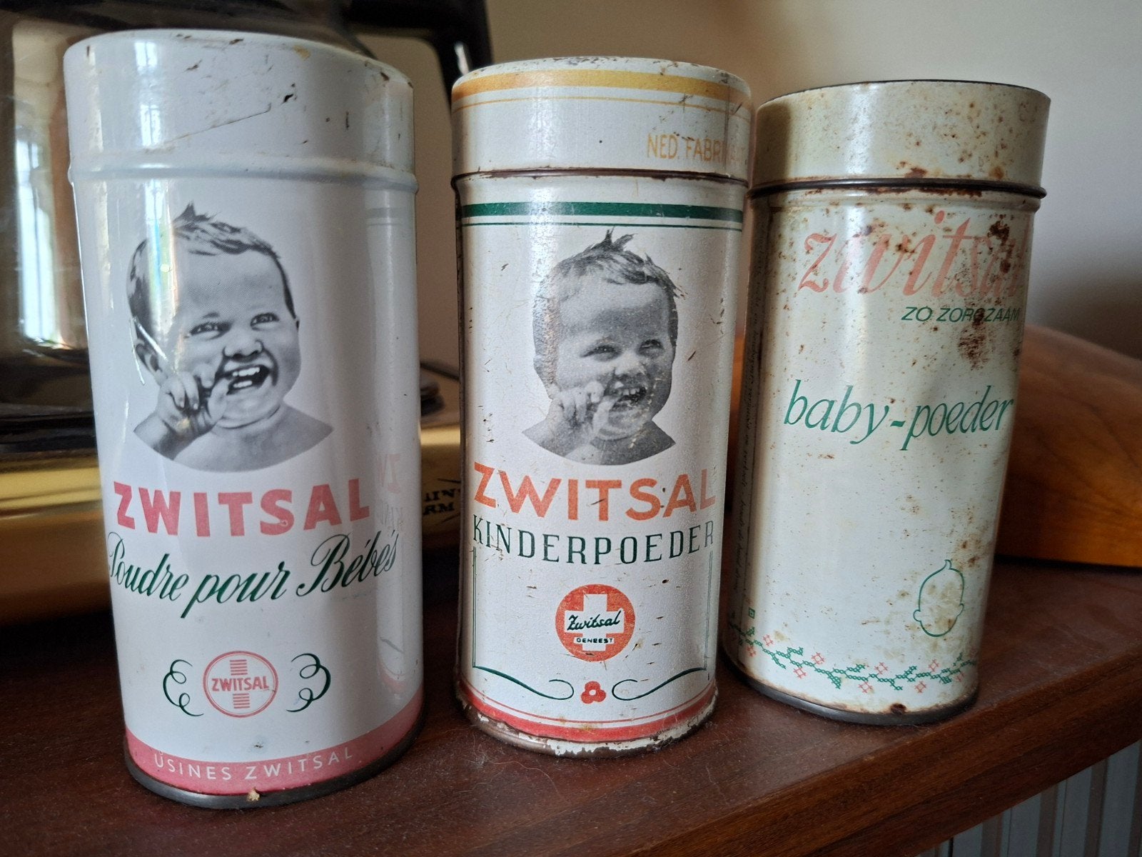 3 vintage blikjes van Zwitsal, Verzamelen, Ophalen of Verzenden, Gebruikt, Overige