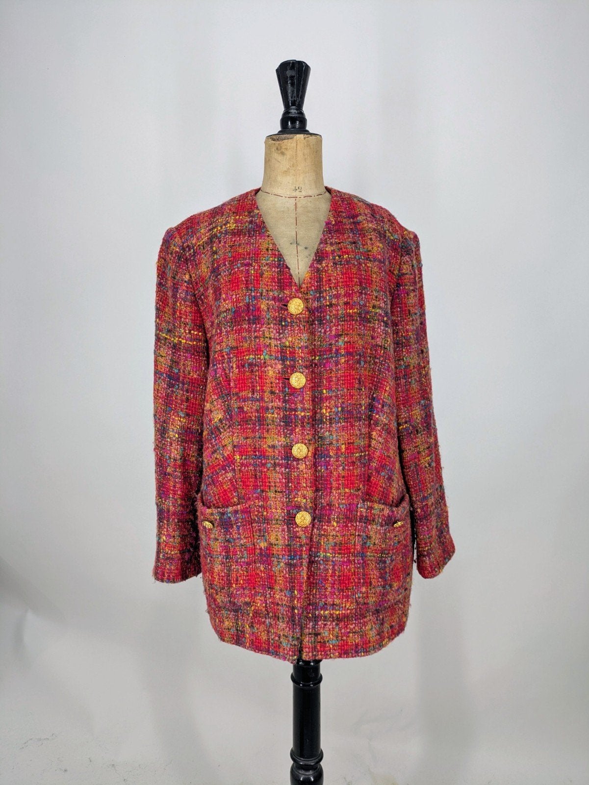 Yarell vintage tweed jasje/blazer, Yarell, Meerkleurig, Yarell, Maat 46/48 (XL) of groter