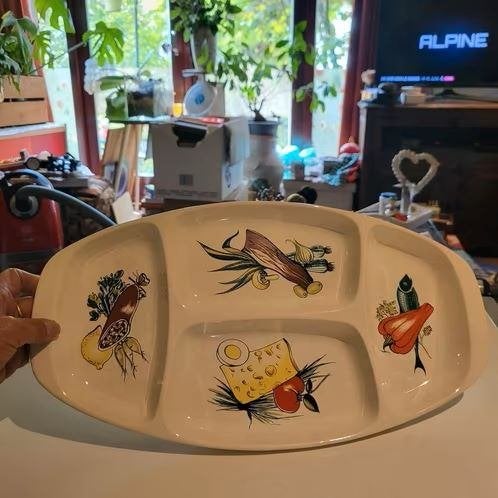 Mooie hapjes schaal. Vintage, Huis en Inrichting, Ophalen of Verzenden, Zo goed als nieuw, Rond, Glas