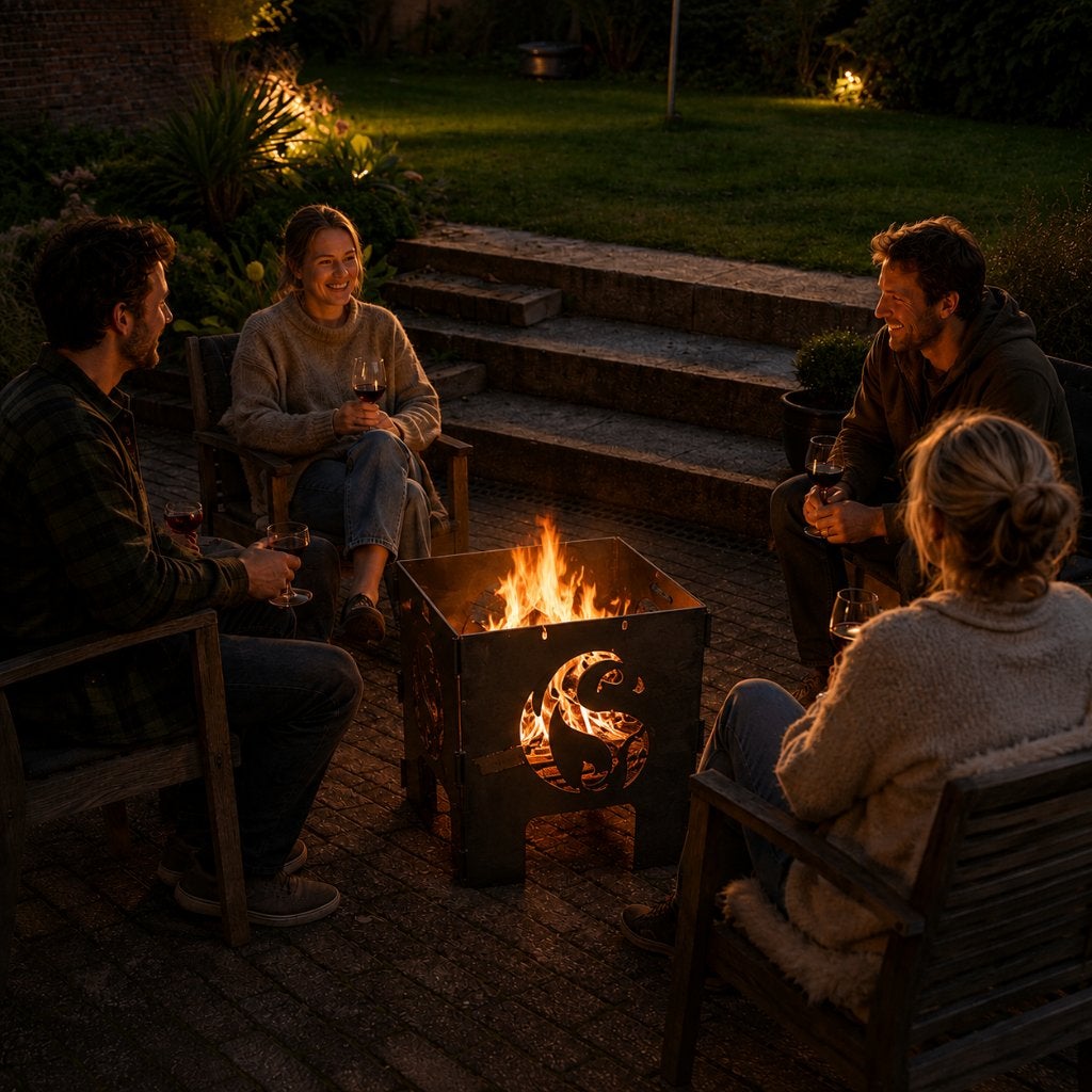 Cortenstaal Kachel/BBQ 35x35cm - Sfeervol & Functioneel, Tuin en Terras, Vuurkorven, Nieuw, Vuurkorf, Ophalen of Verzenden