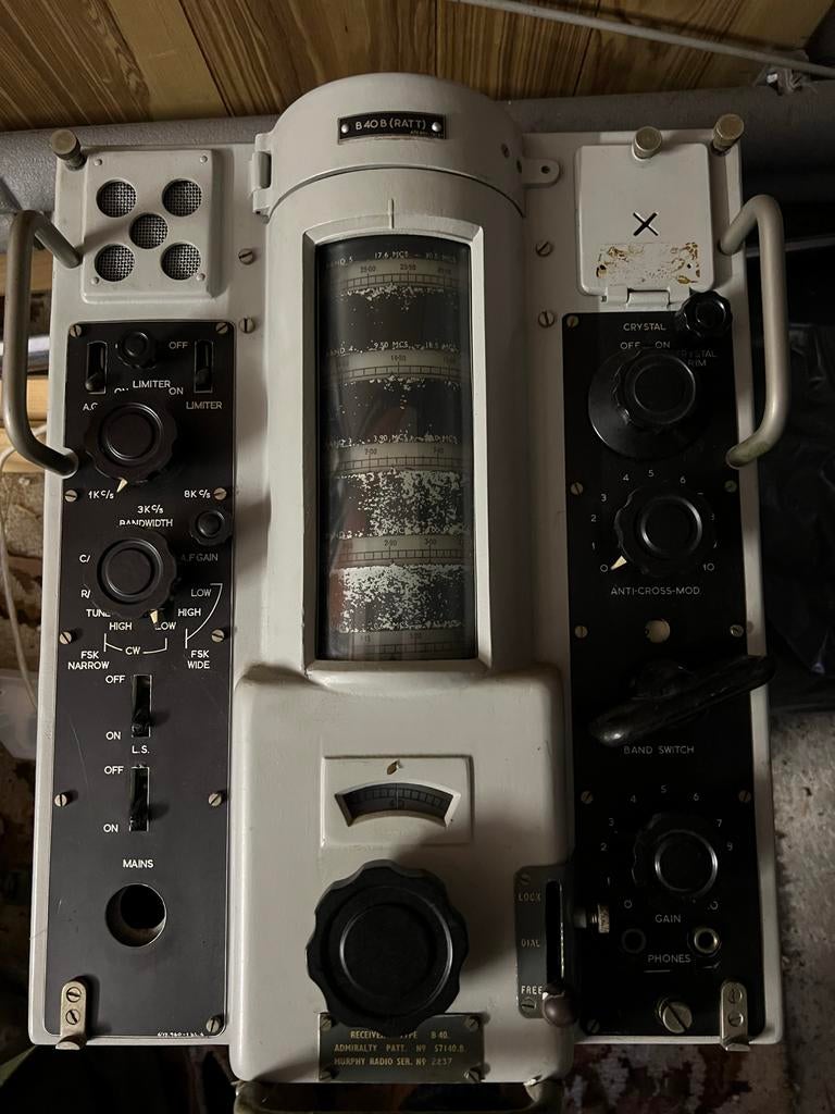 Murphy Radio B40 ontvanger (Admiralty Patt. No. 57140.B), Telecommunicatie, Zenders en Ontvangers, Ophalen, Gebruikt, Ontvanger
