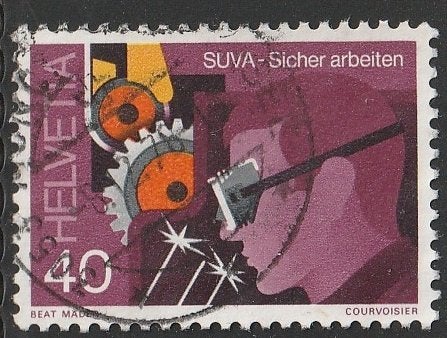 Zwitserland 1978 1134 Veiligheidsbril, Gest, Ophalen of Verzenden, Gestempeld