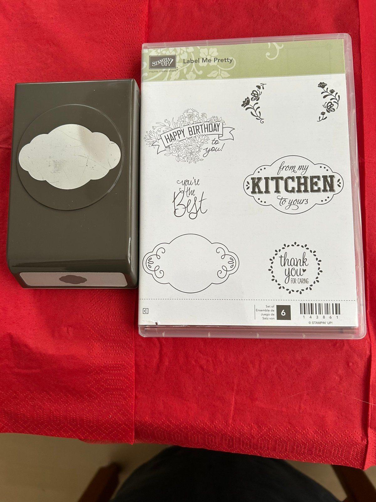 Stampin’ up Label me Pretty stampelset en pons, Ophalen of Verzenden, Zo goed als nieuw, Overige typen