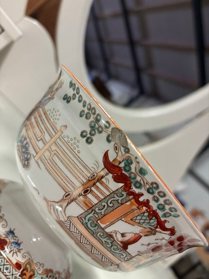 Antieke Maastrichtse kastkom - Decor 'Canton', Ophalen of Verzenden