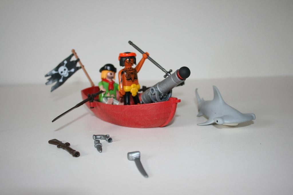 Playmobil Piraten roeiboot, Kinderen en Baby's, Speelgoed | Playmobil, Ophalen of Verzenden, Gebruikt