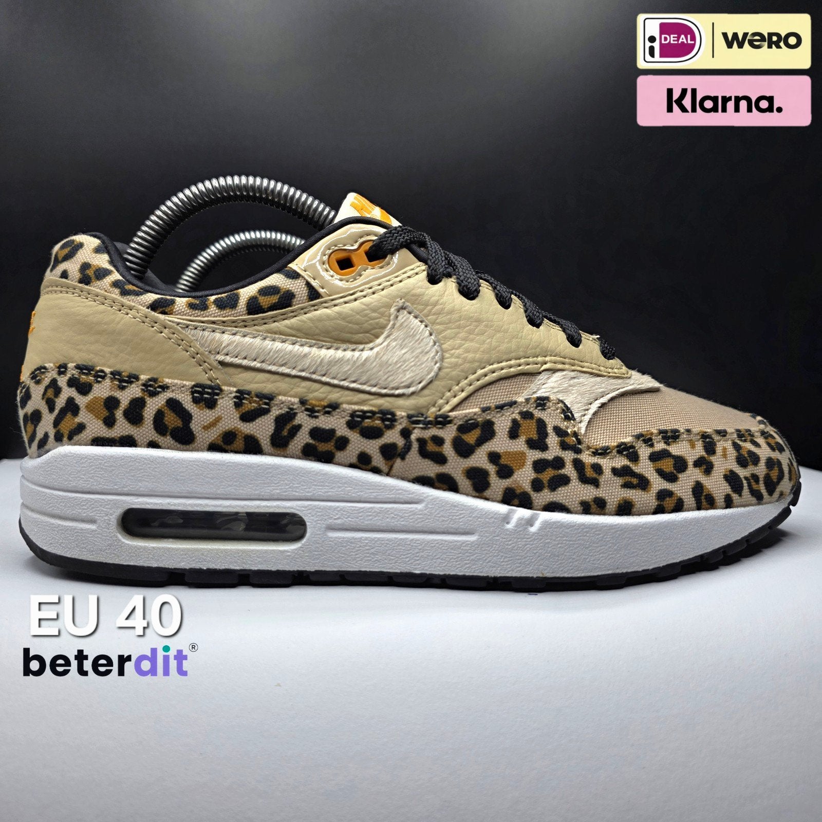 Nike Air Max 1 Premium 'Leopard' Maat: 40, Beige, Ophalen of Verzenden, Nike, Nike