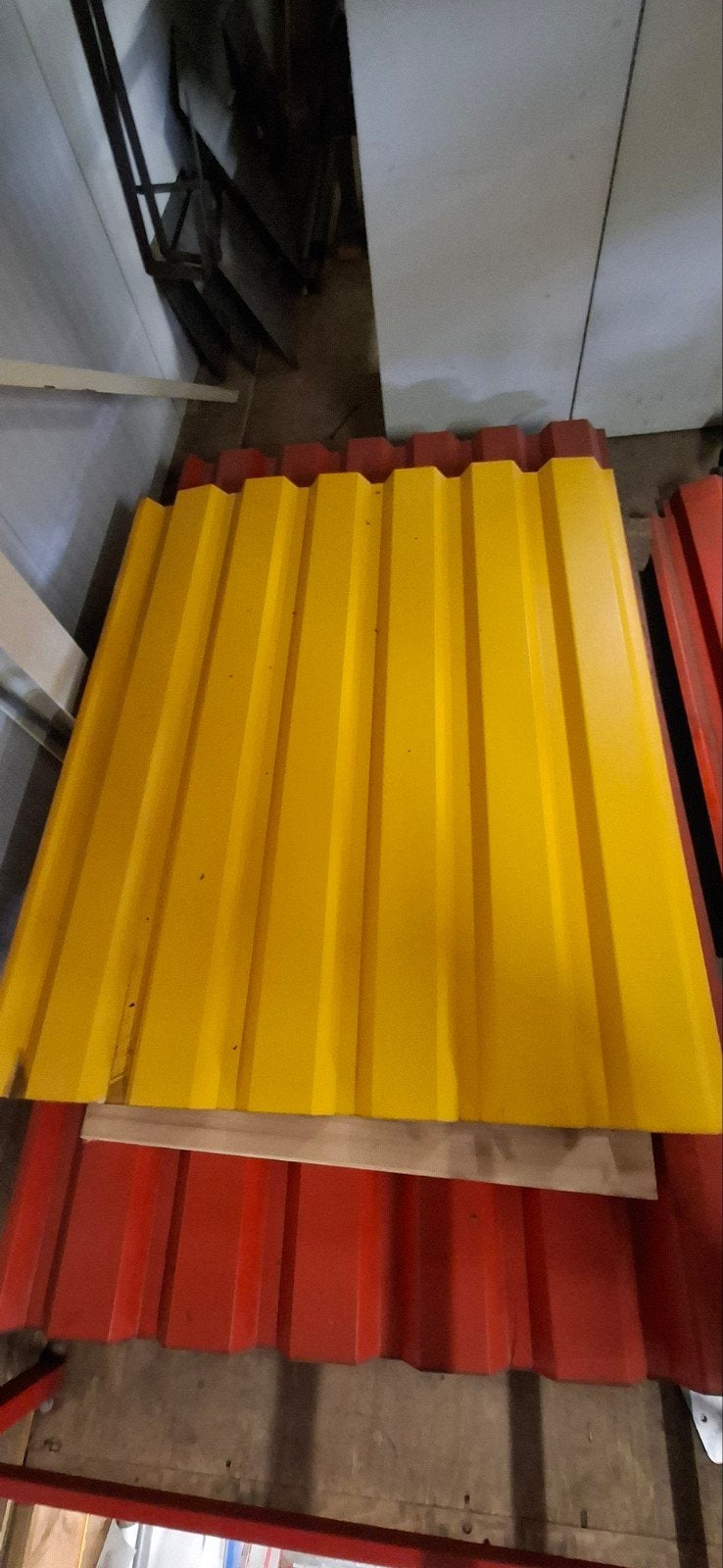 6 Damwandplaten 100x125 cm - Geel, Gebruikt, Overige kleuren, 5 tot 10 m², Metaal