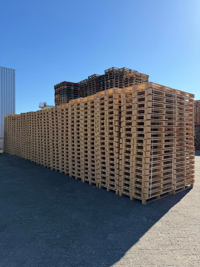 Nieuwe Pallets 80x120 cm met 7 Lats Bovendek, Doe-het-zelf en Verbouw, Hout en Planken, Pallet, Overige houtsoorten, Minder dan 200 cm