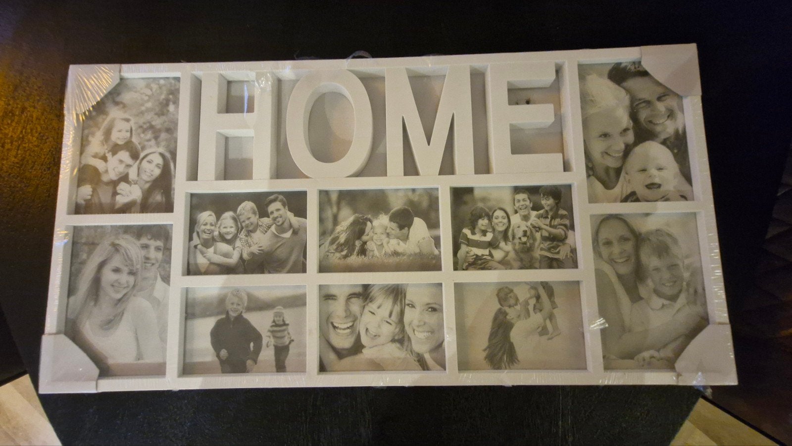 Nieuwe langwerpige fotolijst 'HOME' voor meerdere foto's, Ophalen, Nieuw, Collagelijst, Wit
