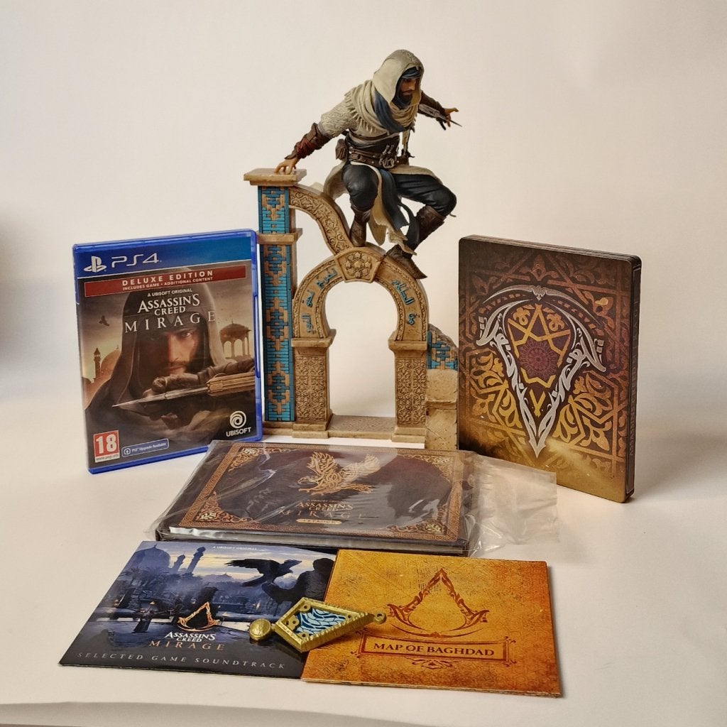 Assassin Creed mirage Deluxe Limited Edition, Spelcomputers en Games, Games | Sony PlayStation 4, Sony, Gebruikt, Support@sony.com