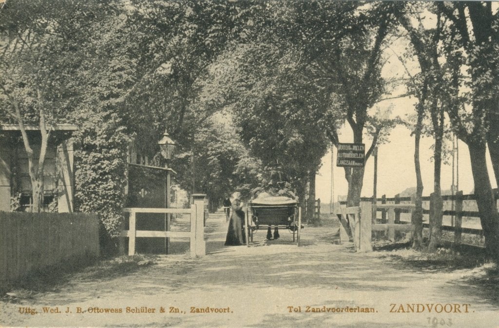 Fotokaart Zandvoort, Tol Zandvoorderlaan., Ophalen of Verzenden, Voor 1920, Gelopen, Noord-Holland