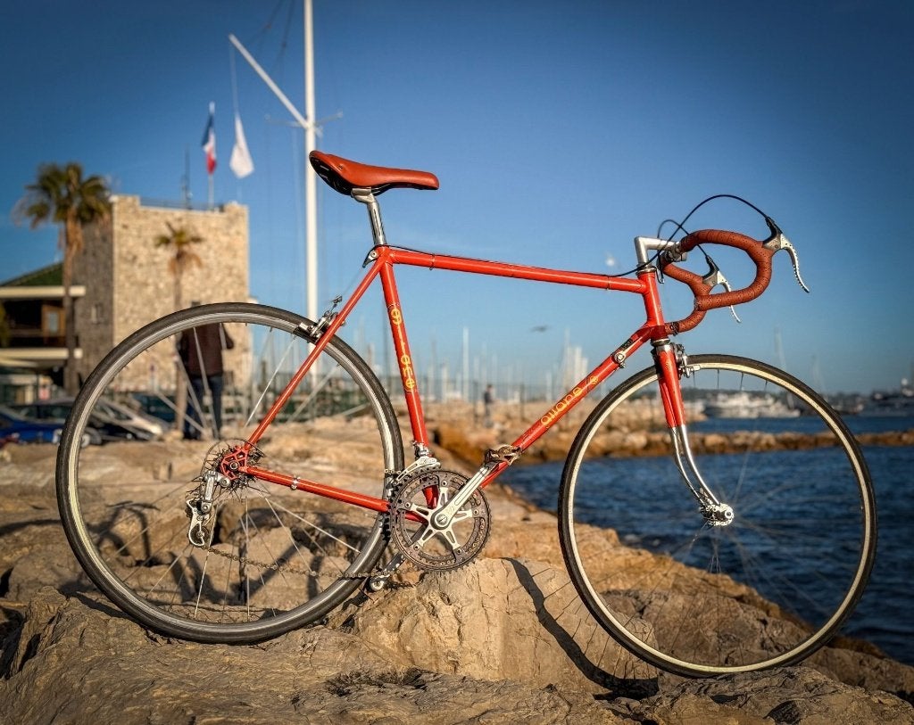 Vintage racefiets Gitane Shimano 600 oranje maat L jaren 80, Overige merken, 28 inch, Gebruikt, 10 tot 15 versnellingen