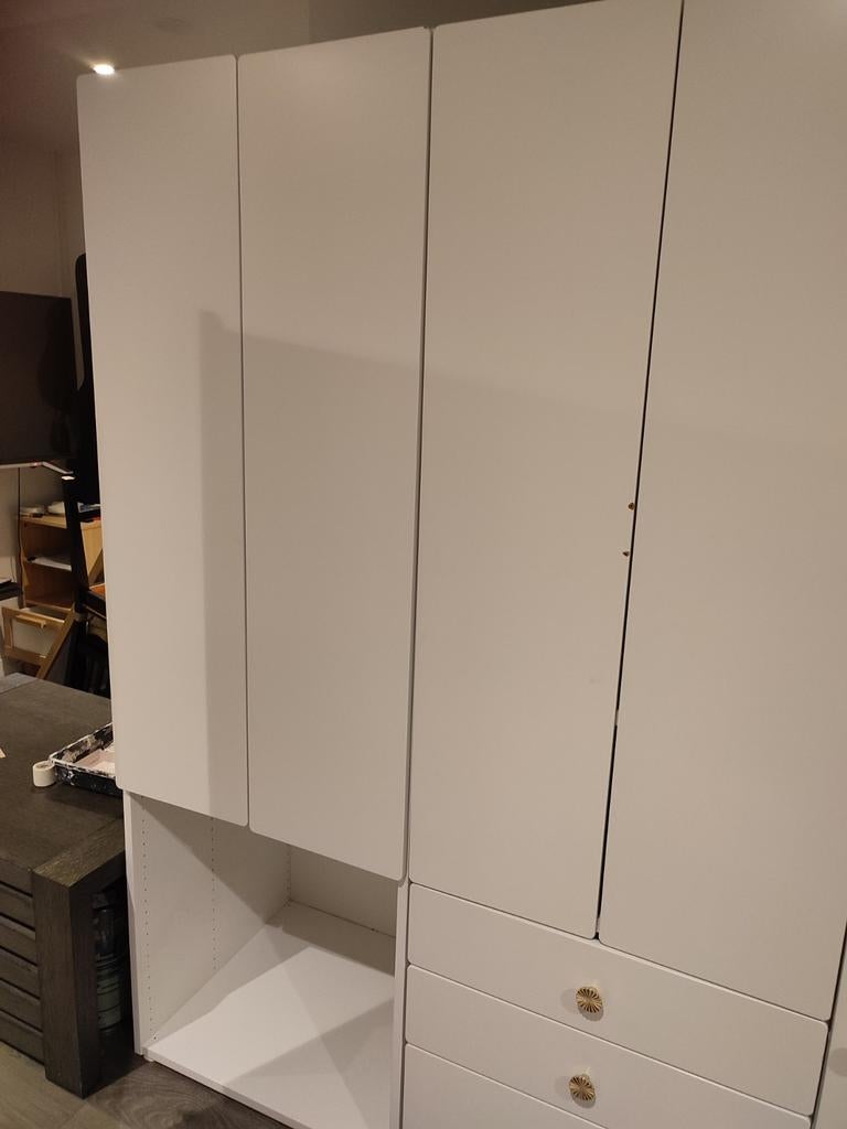 IKEA PLATSA kast met FONNES deuren, 180x60x55 cm, Ophalen, Gebruikt, 100 tot 150 cm, 150 tot 200 cm