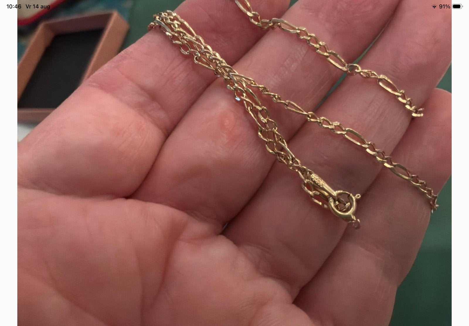 Prachtige nieuw gouden ketting figaro schakels 14 k Midas, Sieraden, Tassen en Uiterlijk, Verzenden, Nieuw, Goud, Goud